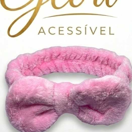 Faixa de Cabelo Rosa Médio