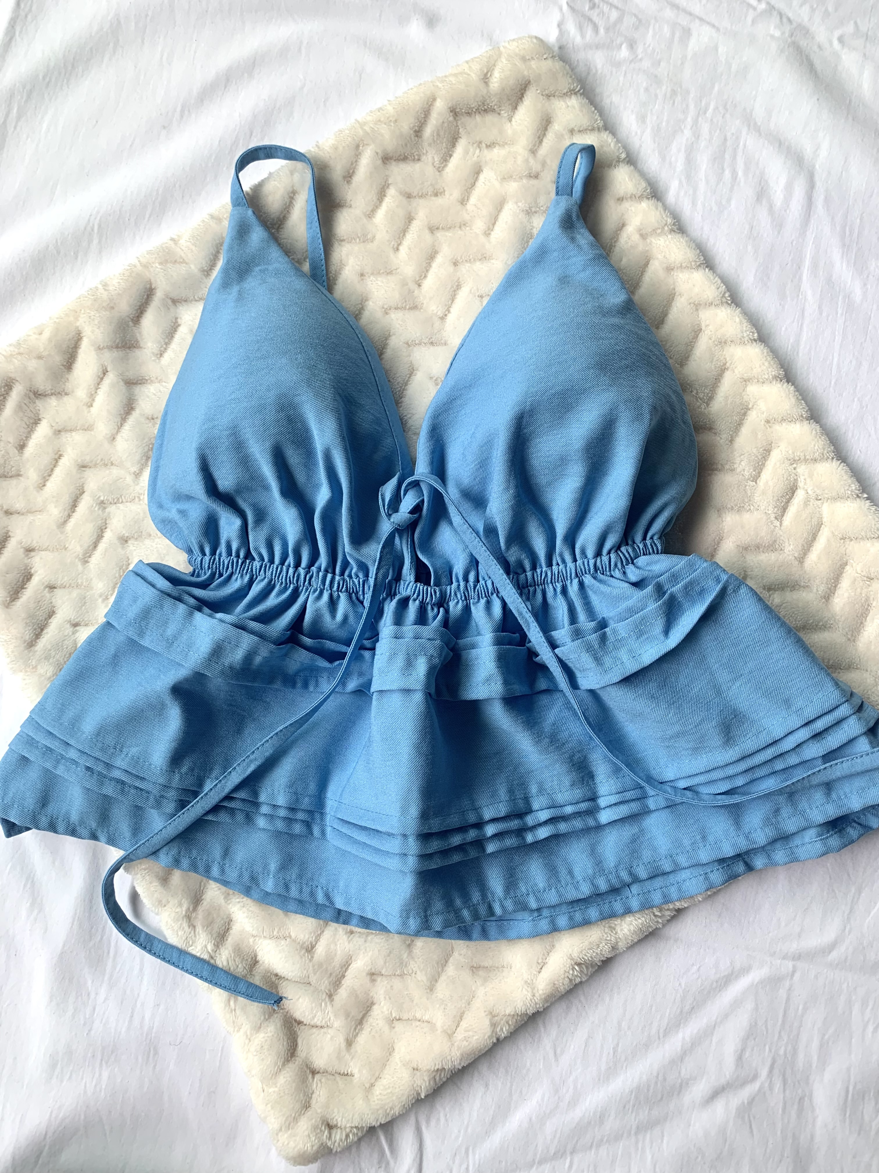 Croped frente única🩵