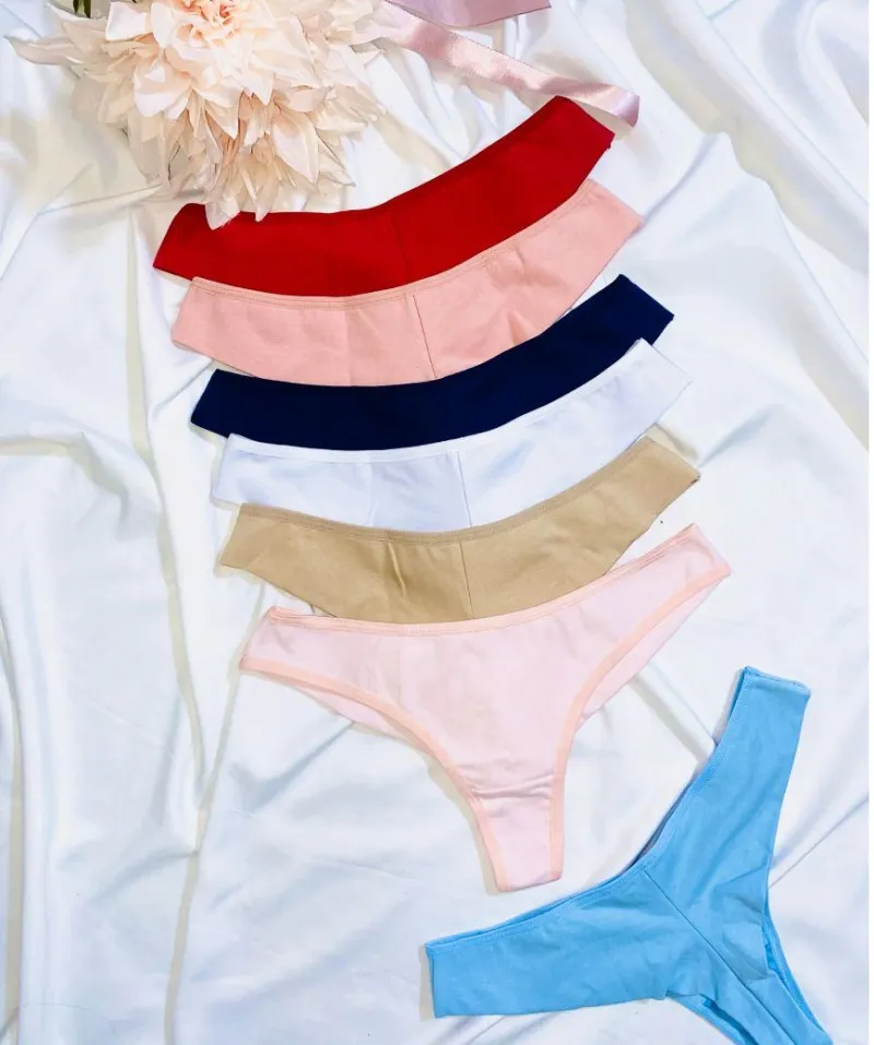 Tanga pérola algodão