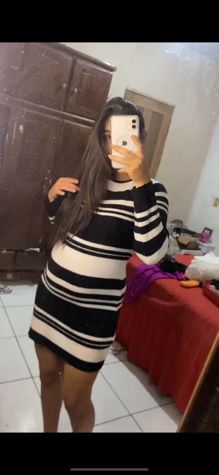 Vestido casual de tricô