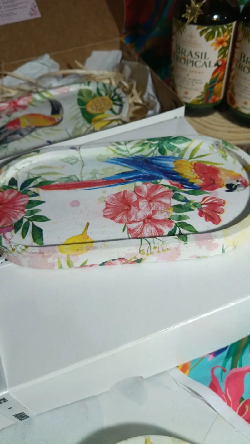 Bandeja de Gesso Brasil Tropical Arara