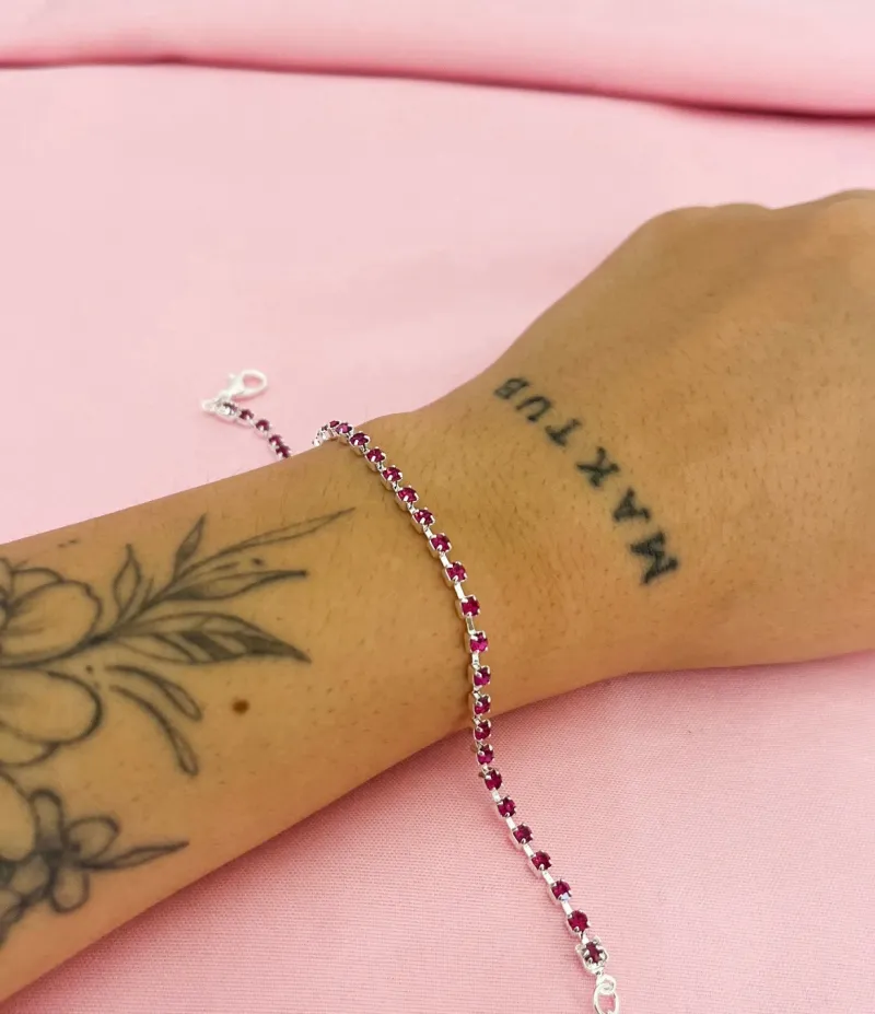 Pulseira Riviera Rosa ✨