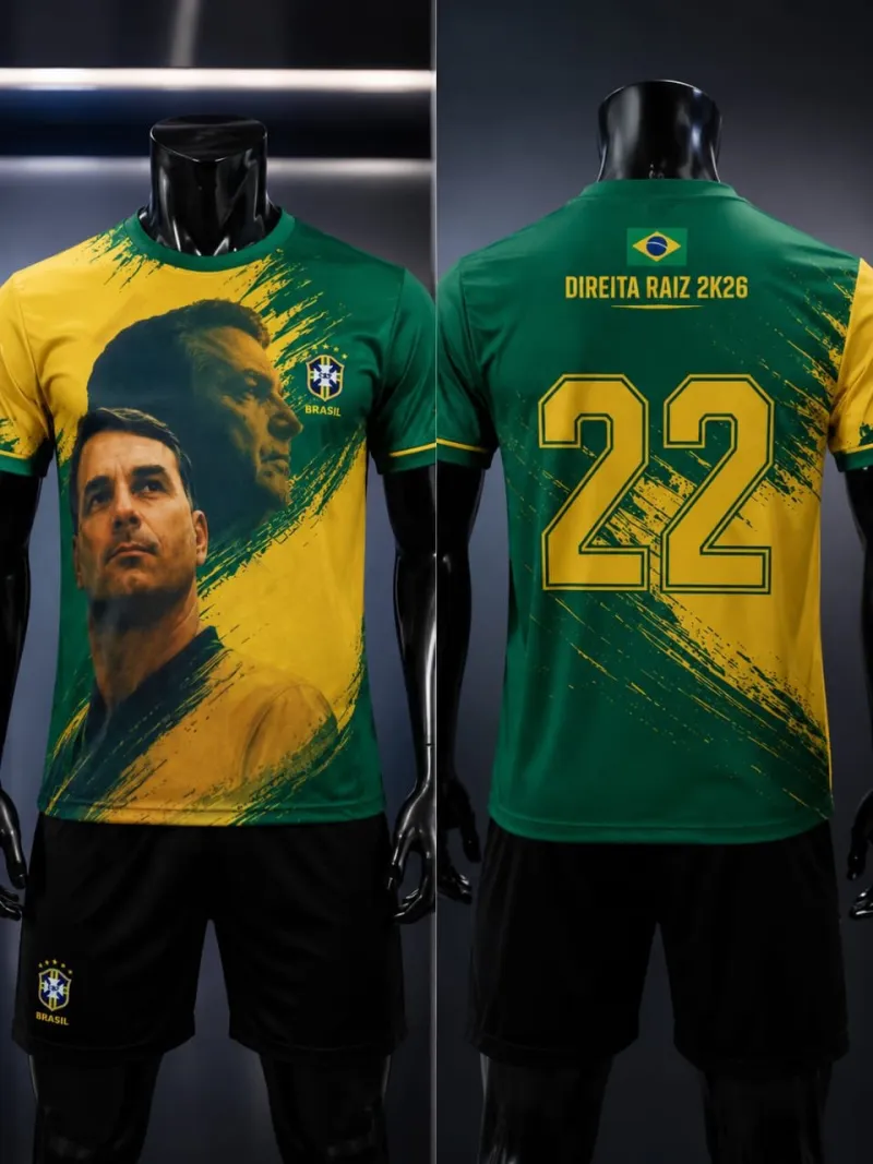 CAMISA DO BRASIL - FLÁVIO BOLSONARO EDIÇÃO COPA 2026